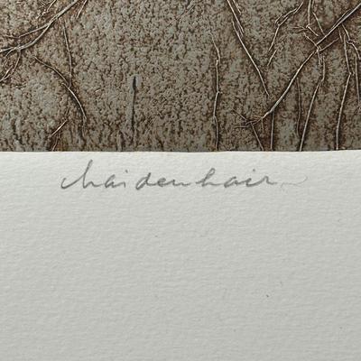 LOT 38X: Signed & Numbered 5/50 Pine Needle Relief Print