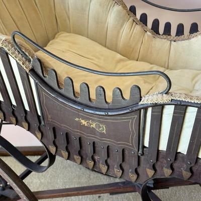 LOT 66L: Antique 19th Century Baby Carriage
