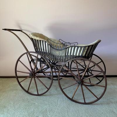 LOT 66L: Antique 19th Century Baby Carriage