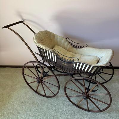 LOT 66L: Antique 19th Century Baby Carriage