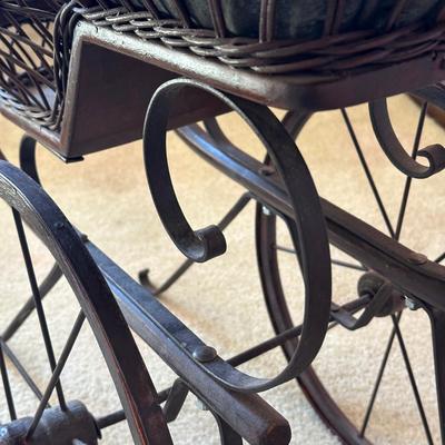 LOT 67L: Vintage Wicker Doll Carriage w/ Delton Doll, Seymour Mann Doll & More