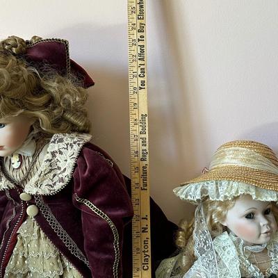 LOT 67L: Vintage Wicker Doll Carriage w/ Delton Doll, Seymour Mann Doll & More