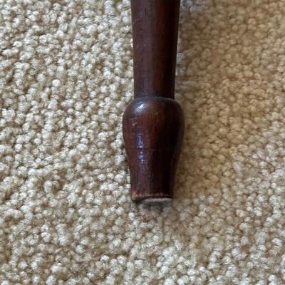 LOT 68L: Pair Of Antique Cane Chair w/ 1 Drawer 1 Door End Table