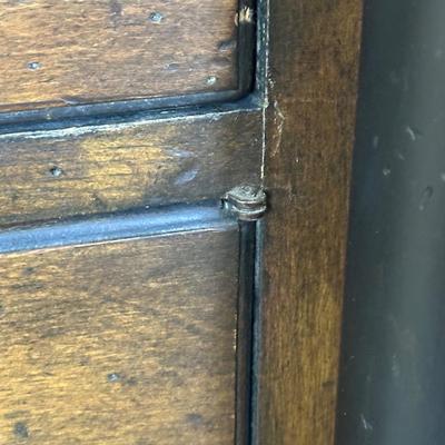 LOT 68L: Pair Of Antique Cane Chair w/ 1 Drawer 1 Door End Table