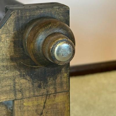 LOT 68L: Pair Of Antique Cane Chair w/ 1 Drawer 1 Door End Table