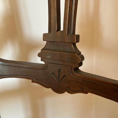 LOT 68L: Pair Of Antique Cane Chair w/ 1 Drawer 1 Door End Table