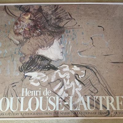 LOT 69L: Henri de Toulouse-Lautrec East Park Gallery Lithographs From The Major Collections Of France Framed Poster