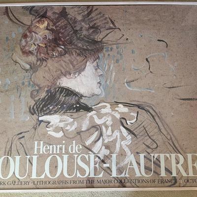 LOT 69L: Henri de Toulouse-Lautrec East Park Gallery Lithographs From The Major Collections Of France Framed Poster
