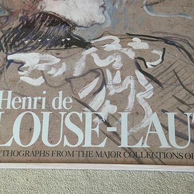 LOT 69L: Henri de Toulouse-Lautrec East Park Gallery Lithographs From The Major Collections Of France Framed Poster