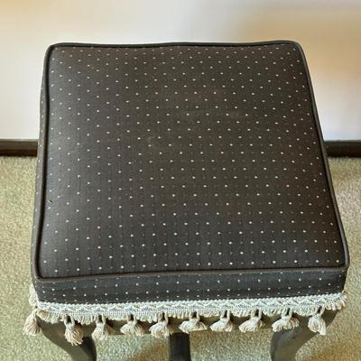 LOT 70L: Two Antique Wooden Foot Stools & Side Table w/ Drawer