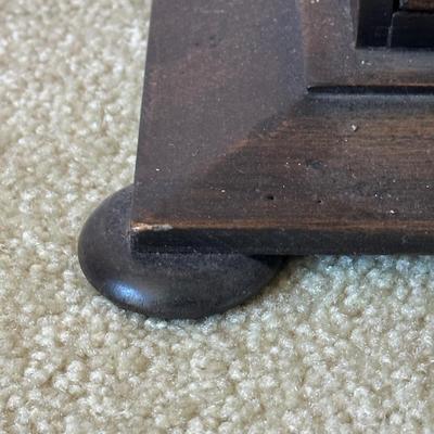 LOT 70L: Two Antique Wooden Foot Stools & Side Table w/ Drawer