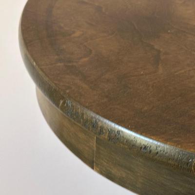 LOT 70L: Two Antique Wooden Foot Stools & Side Table w/ Drawer