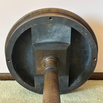 LOT 70L: Two Antique Wooden Foot Stools & Side Table w/ Drawer