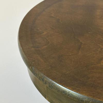 LOT 70L: Two Antique Wooden Foot Stools & Side Table w/ Drawer