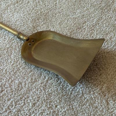 LOT 71L: Vintage Brass Fireplace Tool Set