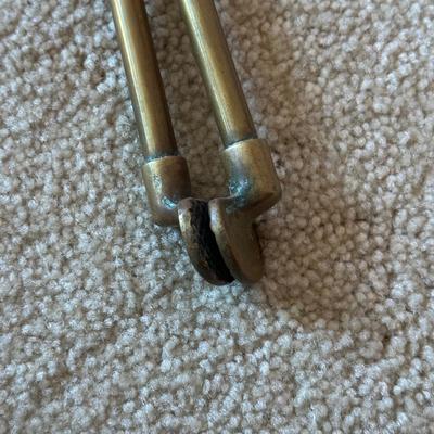 LOT 71L: Vintage Brass Fireplace Tool Set