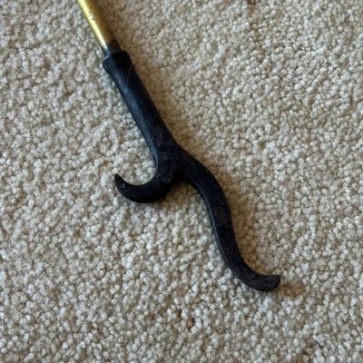 LOT 71L: Vintage Brass Fireplace Tool Set