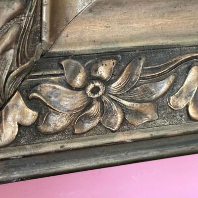 LOT 72L: Antique Victorian Carved Gold Wooden Mirror