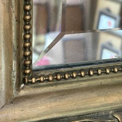 LOT 72L: Antique Victorian Carved Gold Wooden Mirror