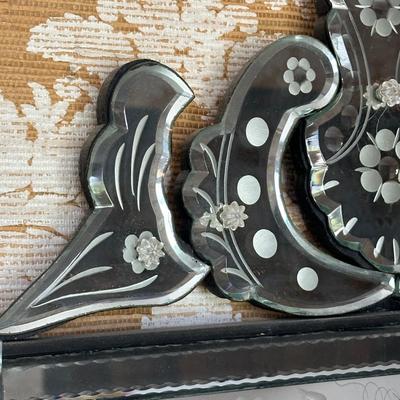 LOT 74H: Mid Century Etched and Beveled Venetian Mirror Circa 1950’s