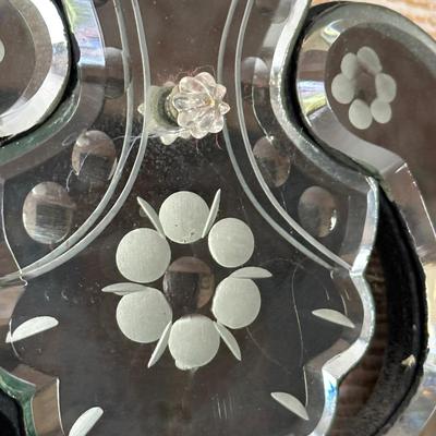 LOT 74H: Mid Century Etched and Beveled Venetian Mirror Circa 1950’s