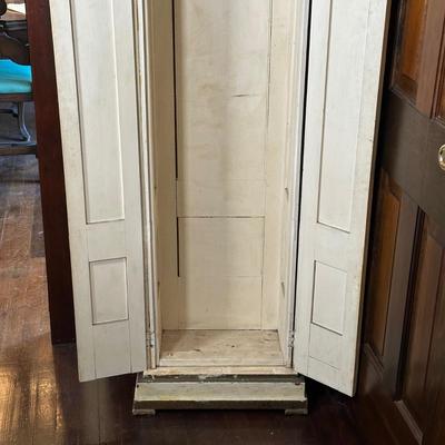 LOT 75H: Vintage Hand Painted & Carved German Style Grandfather Clock Cabinet Only