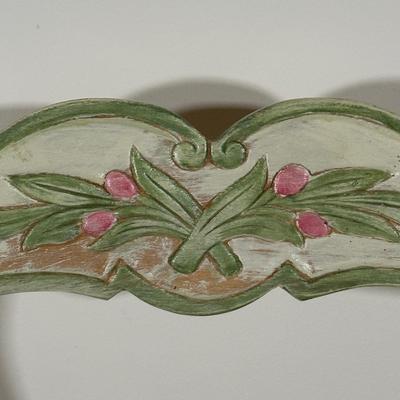 LOT 78A: Pair Of Beautiful Antique French Country Hand Carved & Painted Signed Chairs