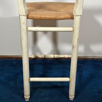 LOT 78A: Pair Of Beautiful Antique French Country Hand Carved & Painted Signed Chairs