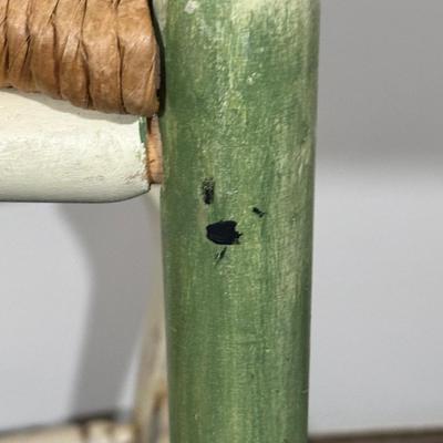 LOT 78A: Pair Of Beautiful Antique French Country Hand Carved & Painted Signed Chairs