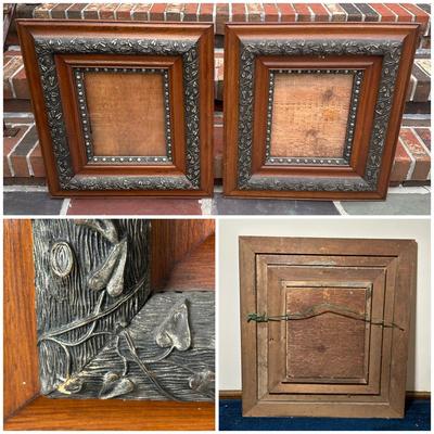 LOT 80A: Pair of Ornate Antique Victorian Layered Wood Frames
