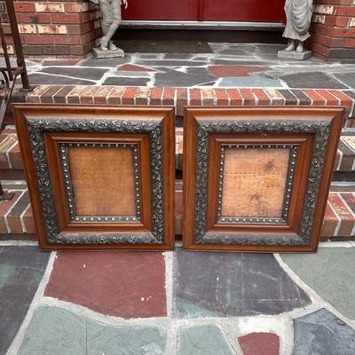 LOT 80A: Pair of Ornate Antique Victorian Layered Wood Frames