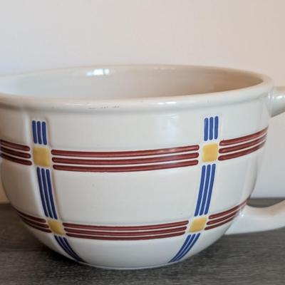 LOT 82K: Longaberger Classic Plaid Pattern & McCoy Batter Bowls