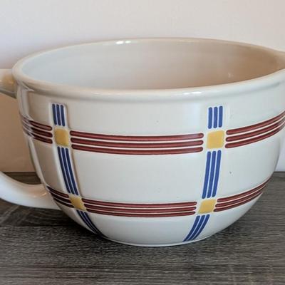 LOT 82K: Longaberger Classic Plaid Pattern & McCoy Batter Bowls