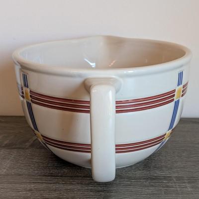 LOT 82K: Longaberger Classic Plaid Pattern & McCoy Batter Bowls