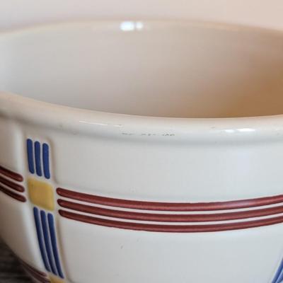 LOT 82K: Longaberger Classic Plaid Pattern & McCoy Batter Bowls