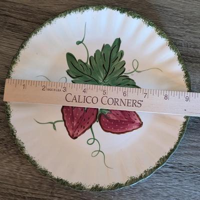 LOT 85K: Vintage Mixed Pieces, Some Signed/Stamped, Stoneware Plates, Bowls, MC Hand Painted Serving Dish, Johnson Brothers Plates,...