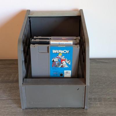 LOT 89D: Retro Nintendo Docking Bay With Maniac Mansion, Paperboy & Yo! Noid, Games Untested
