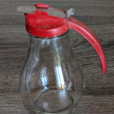 LOT 92K: How About Those Apples? Collectible Indiana Cast Iron Apple Peeler, Vintage Glass/Metal Food Chopper, Syrup Dispenser &...