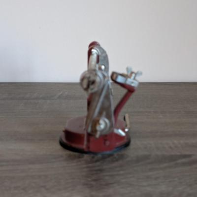 LOT 92K: How About Those Apples? Collectible Indiana Cast Iron Apple Peeler, Vintage Glass/Metal Food Chopper, Syrup Dispenser &...