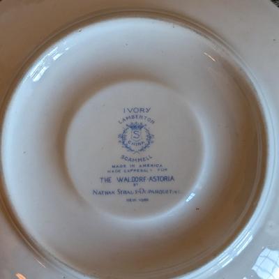 LOT 94K: Lamberton Scammell Ivory China Made In America For The Waldorf Astoria