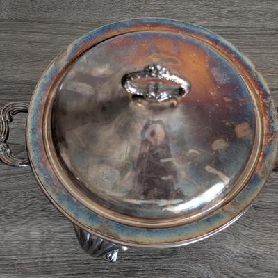 LOT 96K: Antique/Vintage Set Of 6 Metal & Glass Mugs, Silver Plated Leonard Condiment Caddy With Cut Crystal Glasses, 2 Spoons &...