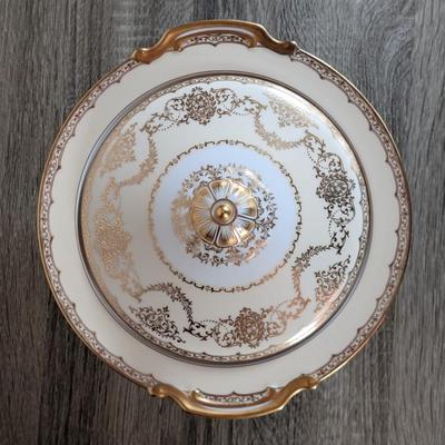 LOT 98K: Vintage Wheeling Gold China Teapot With Pitchers & Noritake Serving Dish