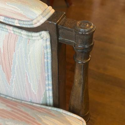 LOT 124H: Vintage Wingback Lounge Chair w/ Magazine Rack