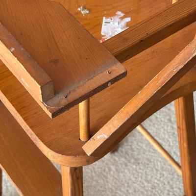 LOT 128L: Vintage MCM Doll High Chair, Brass American Girl Doll Bed & Children’s Bed Frame
