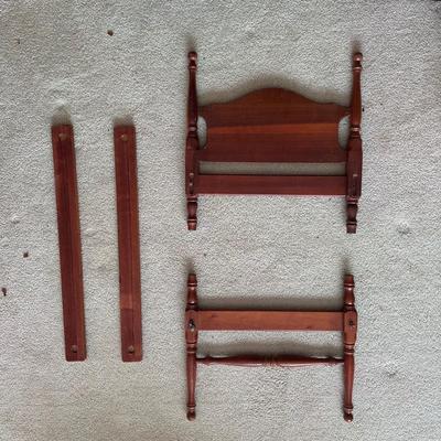 LOT 128L: Vintage MCM Doll High Chair, Brass American Girl Doll Bed & Children’s Bed Frame