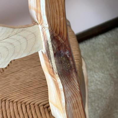 LOT 129L: Two Vintage French Hand Painted Ladder Back Chairs