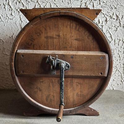 LOT 130F: Antique Late 19th Century Wooden Butter Churn