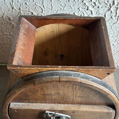 LOT 130F: Antique Late 19th Century Wooden Butter Churn