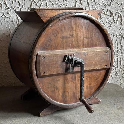 LOT 130F: Antique Late 19th Century Wooden Butter Churn