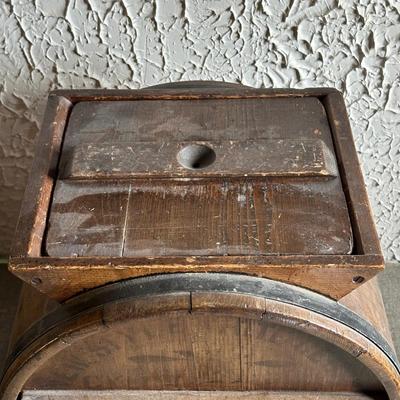 LOT 130F: Antique Late 19th Century Wooden Butter Churn